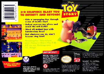 Toy Story (USA) box cover back